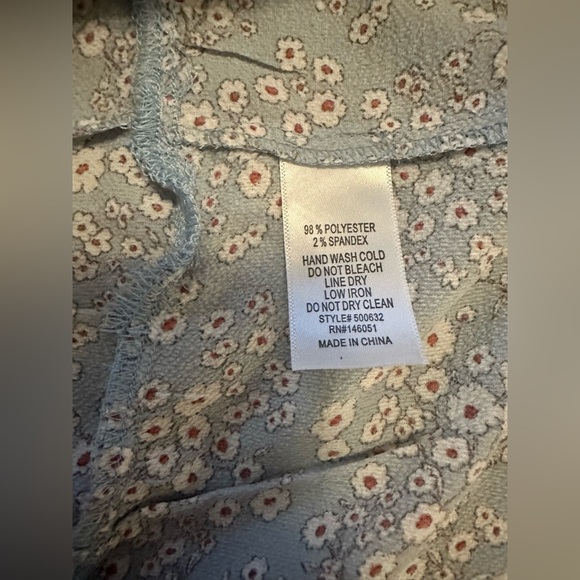 Monteau blue floral short sleeveless dress size S - Picture 7 of 7